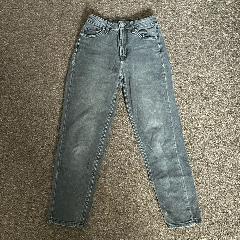 Gray Mom Jeans